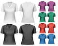 Female t-shirts. Design template.