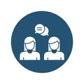 Female talk Vector icon which can easily modify or edit