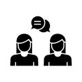 Female talk Vector icon which can easily modify or edit