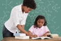 Female Teacher Assisting Student In Class Royalty Free Stock Photo