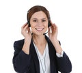 Female technical support operator with headset Royalty Free Stock Photo