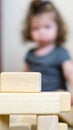 Female Toddler Building Blocks Royalty Free Stock Photo