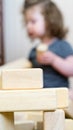 Female Toddler Building Blocks Royalty Free Stock Photo