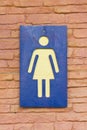 Female Toilet Sign. Royalty Free Stock Photo