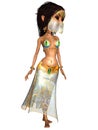 Female Toon Figure Belly Dancer