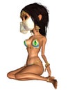 Female Toon Figure Belly Dancer