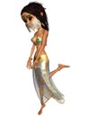 Female Toon Figure Belly Dancer