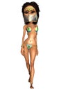 Female Toon Figure Belly Dancer