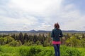 Female at top of Skinner Butte Park Royalty Free Stock Photo