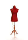 Female torso mannequin with measurement tape