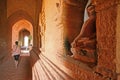 Tourist in Bagan temple Royalty Free Stock Photo