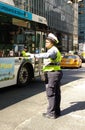 Female Traffic Officer, NYC, NY, USA Royalty Free Stock Photo