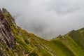 Female trailrunning in mountains of Lechtal Alps, North Tyrol, Austria