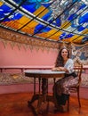 Solo Female Traveler at the Erawan Museum, Bangkok, Thailand