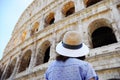 Female traveler looking on the Colosseum in Rome, Italy Royalty Free Stock Photo