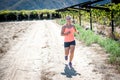 Female triathlete running