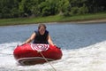 Female tubing Royalty Free Stock Photo
