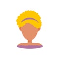 Female user avatar profile picture icon. Isolated vector illustration in flat design people character. Blond woman