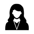 Female Vector Icon which can easily modify or edit Royalty Free Stock Photo