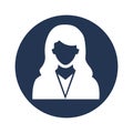 Female Vector Icon which can easily modify or edit Royalty Free Stock Photo