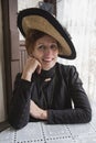 Female in Victorian Dress, Reenactor Durango and Silverton Narrow Gauge Railroad, Colorado, USA