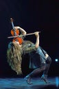 Female virtuoso violin player