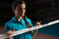 Female volleyball player looking away Royalty Free Stock Photo