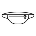 Female waist bag icon, outline style