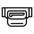 Female waist bag icon, outline style