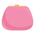 Female wallet icon cartoon vector. Purse money