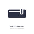 female wallet icon on white background. Simple element illustration from Fashion concept