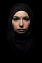 Female Wearing a Black Hijab