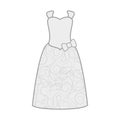 Female wedding dress icon