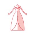 Female wedding dress icon