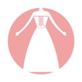 Female wedding dress icon