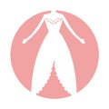 Female wedding dress icon