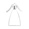 Female wedding dress icon