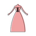 Female wedding dress icon