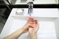 Wash hands before eating concept Royalty Free Stock Photo