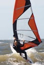 Female windsurfing