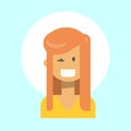 Female Winking Emotion Profile Icon, Woman Cartoon Portrait Happy Smiling Face Royalty Free Stock Photo