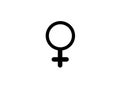 Female woman gender symbole icon on white background