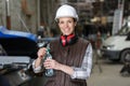 female worker having break Royalty Free Stock Photo