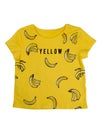Female yellow T-shirt with a banana pattern. Isolate Royalty Free Stock Photo