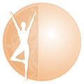 Female Yoga Silhouette Icon Royalty Free Stock Photo