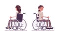 Female young wheelchair user