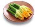 Female zucchini flowers Royalty Free Stock Photo