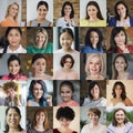 Females Headshot Collage Royalty Free Stock Photo
