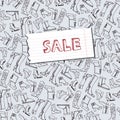 Females shoes,boots sale background.Sketchy