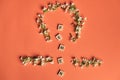 Femen on wooden alphabet, symbolizing woman gender and equality